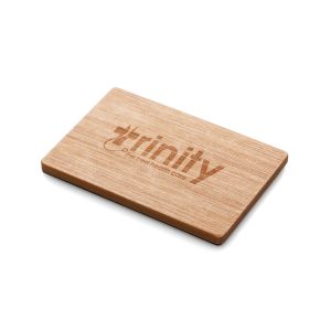 4mm thick bamboo rectangular fridge magnet.