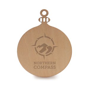 3mm thick crafted wooden Christmas bauble perfect for gifting with your logo.