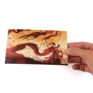 Bespoke PET plastic lenticular postcards create a unique 3D design or the appearance of an animation. Bespoke shape and full colour design.