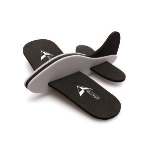 EVA foam glider plane toy which is easily assembled and fun to throw and fly.