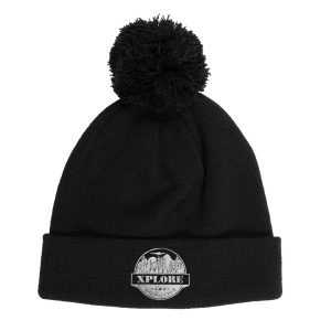 Featuring a plush double-layer knit for added warmth and comfort, this cuffed style beanie makes an excellent canvas for embroidery and the pom pom on top adds a fun touch.