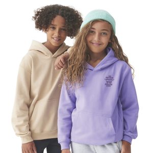 This AWDid Kids’ hoodie combines comfort and style, making it ideal for branded promotions. Crafted from soft, cotton-faced fabric, it provides a cosy feel and an excellent print area—perfect for schools, clubs, and active young wearers.