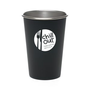 500ml single wall tumbler made from recycled stainless steel with a coloured outer finish. Durable, and reusable.