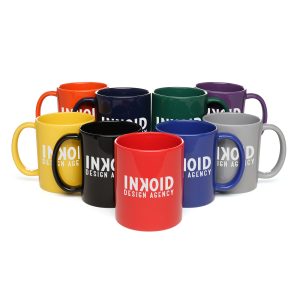 11 oz. (312ml) classically designed ceramic coloured mug with a gloss finish. A best-selling promo gift with a generous branding area.
