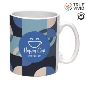 11 oz. (312ml) classically designed white ceramic mug with a verified ORCA Coating® that will protect your vibrant full colour print up to 3500 + cycles in a normal domestic dishwasher.