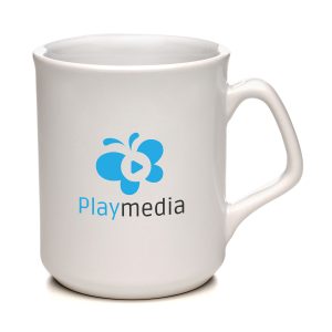 9oz. (255ml) gloss finish white ceramic mug in a classic design that is best-seller around the globe! The generous print area provides a blank canvas for your logo and message.