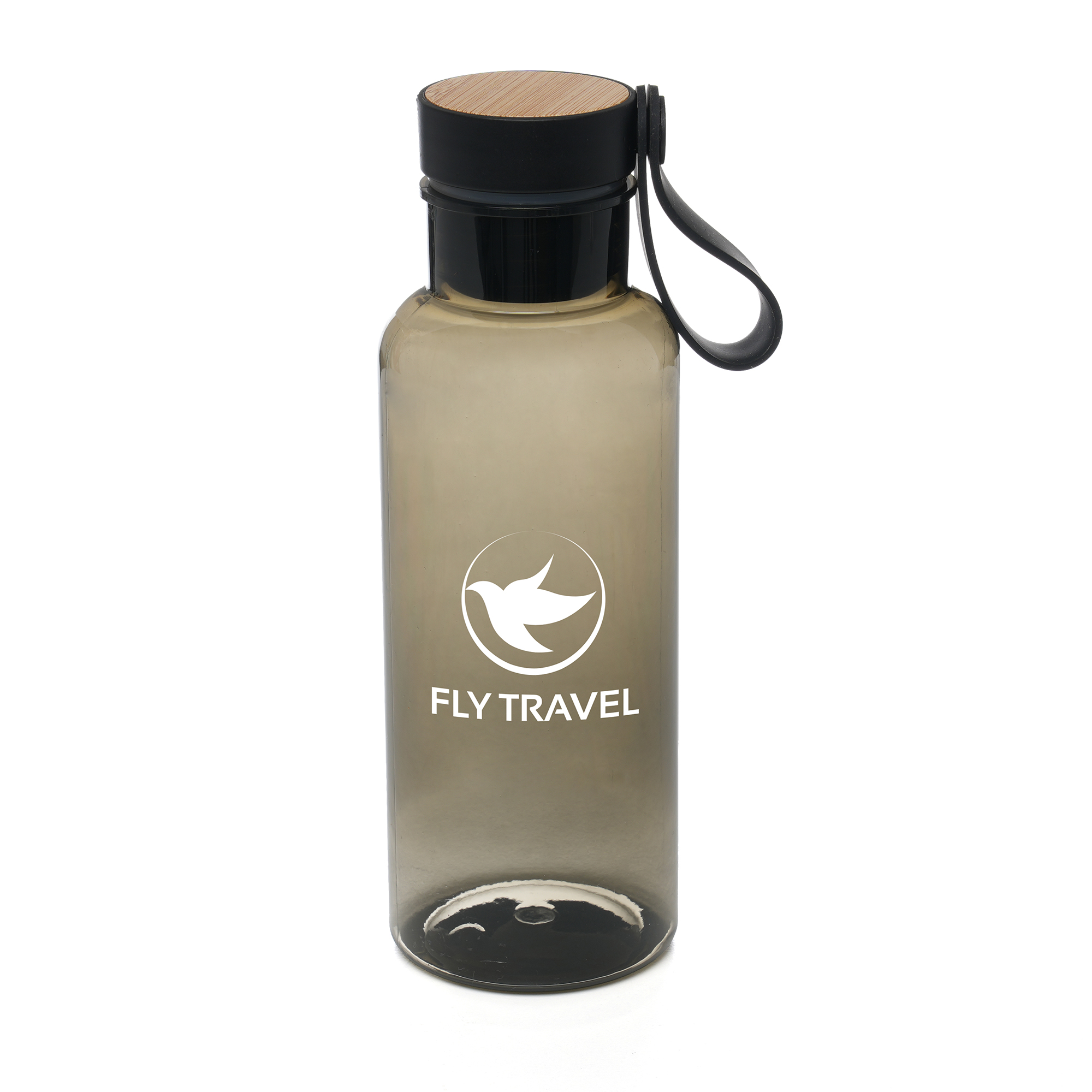 600ml bottle with RPET body, PP lid with bamboo detail, silicone carry handle and leak-resistant silicone seal. BPA and PVC free.