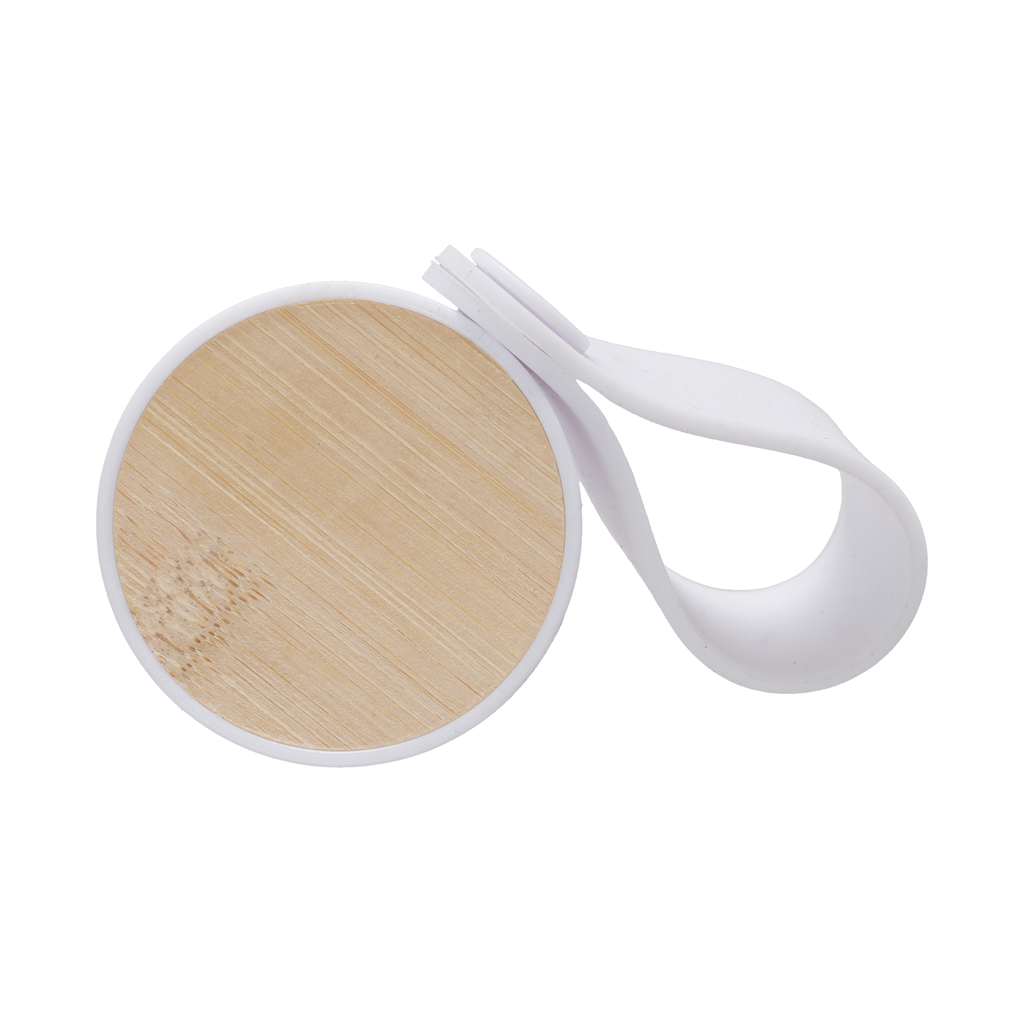 600ml bottle with RPET body, PP lid with bamboo detail, silicone carry handle and leak-resistant silicone seal. BPA and PVC free.