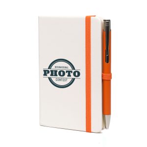 2-in-1 A6 white Mole Notebook with a matching Mole Mate Ball Pen, sourced to perfectly colour coordinate. (QS0866 + TPC982001)