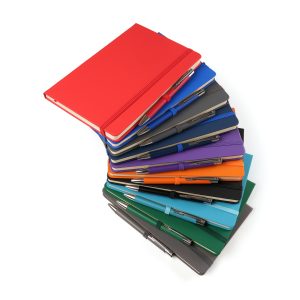 2-in-1 recycled A5 Mole Notebook with a matching Mole Mate Ball Pen, sourced to perfectly colour coordinate. (QS2345 + TPC982001)