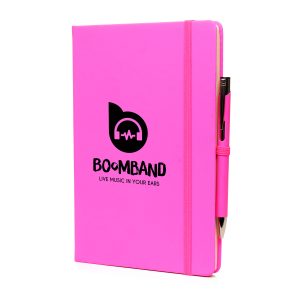 2-in-1 A5 neon Mole Notebook with a matching Mole Mate Ball Pen, sourced to perfectly colour coordinate. (QS3345 + TPC982001)