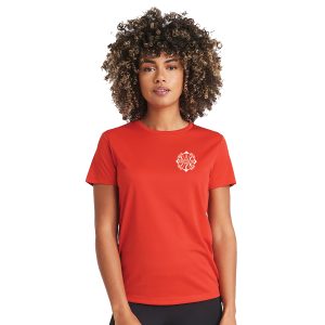Made from post-consumer bottles this recycled performance tee offers a relaxed fit for cool, conscious branding. With Neoteric™ fabric to keep you cool and dry, and UPF 30+ UV for sun protection.