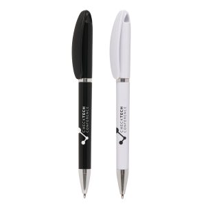Recycled ABS twist action ball pen with a lanyard loop at the top of the pen – perfect for keeping your pen handy at all times! The chrome nose cone and trim add style and elegance with a recycled symbol pre-printed to the back of the pen. Speak to the sales team for your lanyard option (lanyard not included in this price.)