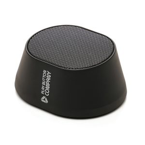 5W Bluetooth® speaker features a 400mAh Lithium battery for up to 3 hours of total play time. Crafted with a RABS shell, it features a magnetic base that attaches to your phone, doubling as a phone stand. Includes 30cm USB-C to USB-C/USB-A charging cable and manual.