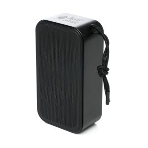 Premium 10W wireless Bluetooth® speaker delivers powerful audio for small to medium spaces, with up to 5 hours of play time from its 1200mAh Lithium battery. It features a recycled aluminium and ABS shell and carry strap for portability. Includes 30cm USB to USB-C charging cable.